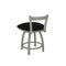 Holland Bar Stool Co 18" Low Back Swivel Vanity Stool, Nickel Finish, Black Vinyl Seat 82118ANBlkVinyl - alternate 3